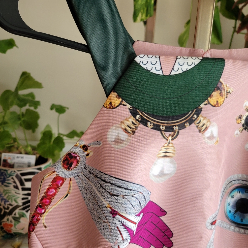 MARY KATRANTZOU Pink Fenbot Print Shift Dress - Picture 4 of 7